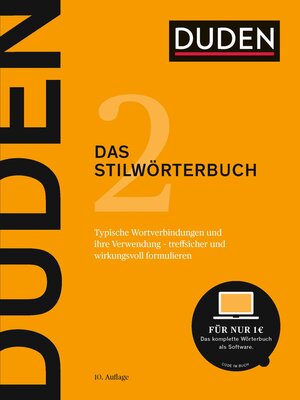 cover image of Duden – Das Stilwörterbuch